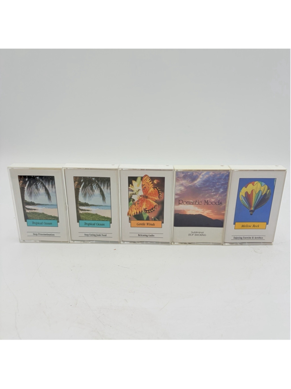 5 SUBLIMINAL Cassette Tape Lot Stop Smoking Procrastination Exercise Relaxation